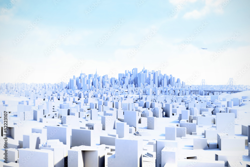 Obraz premium Metropolregion Großstadt 3D