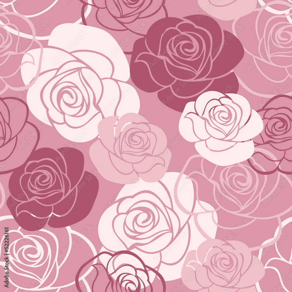 Seamless pattern with roses. Vector illustration. Seamless pattern with roses. Vector illustration.