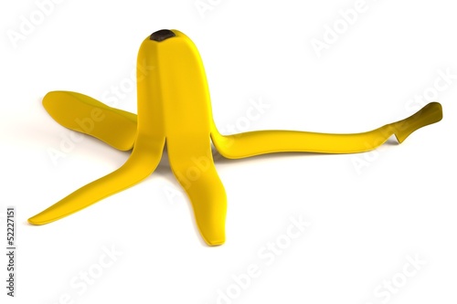 3d render of banana peel