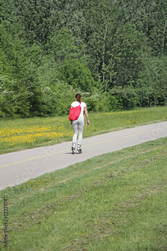 Woman on roller