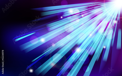 Abstract blue lens flare technology background.