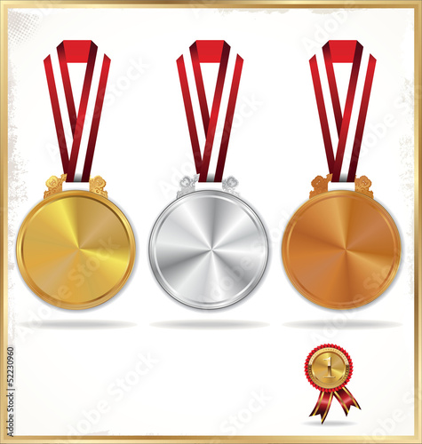 Medals - gold, silver and bronze
