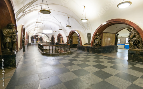 Photography Metro station Ploshchad Revolyutsii in Moscow, Russia