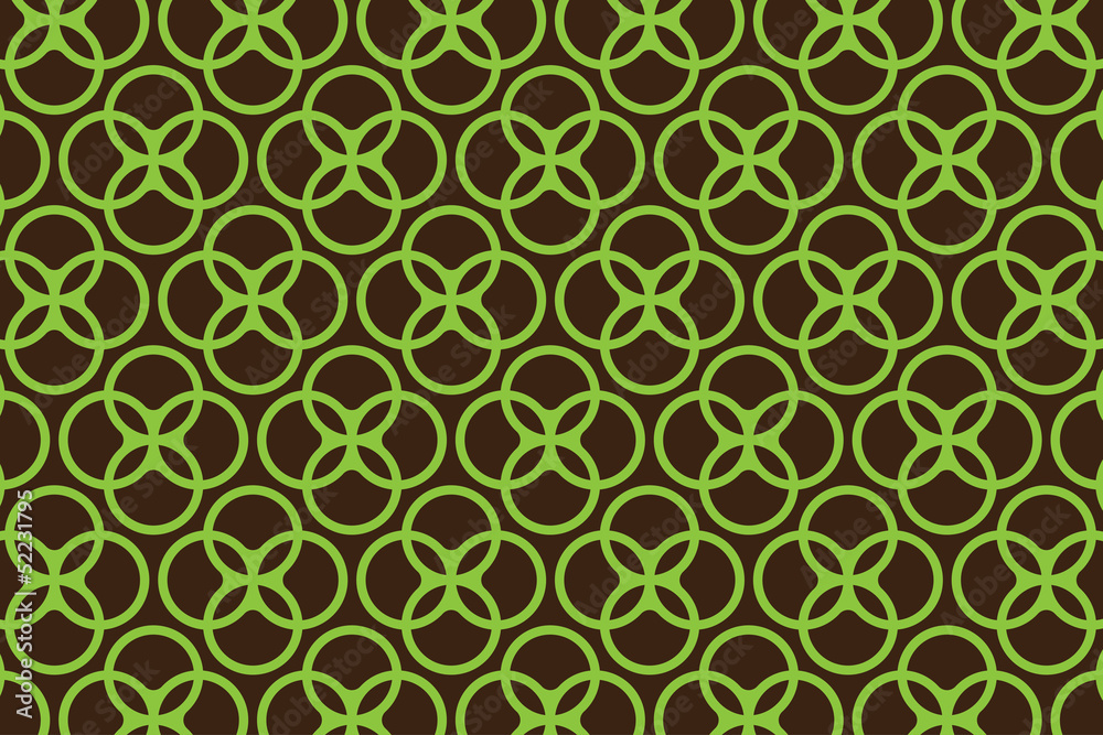 pattern-eight shape-green&brown pattern-eight shape-green&brown