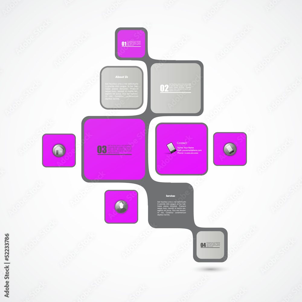 Abstract square website termplate design Abstract square website termplate design