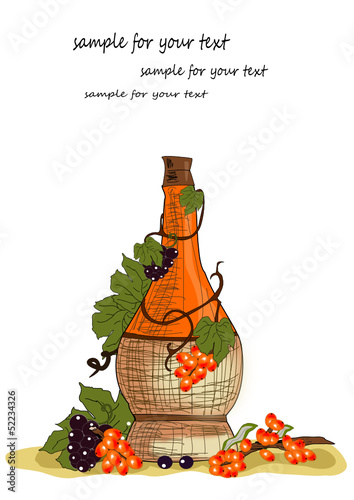 Sanddorn Wein Illustration