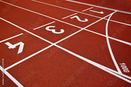 Athletics Start track lanes