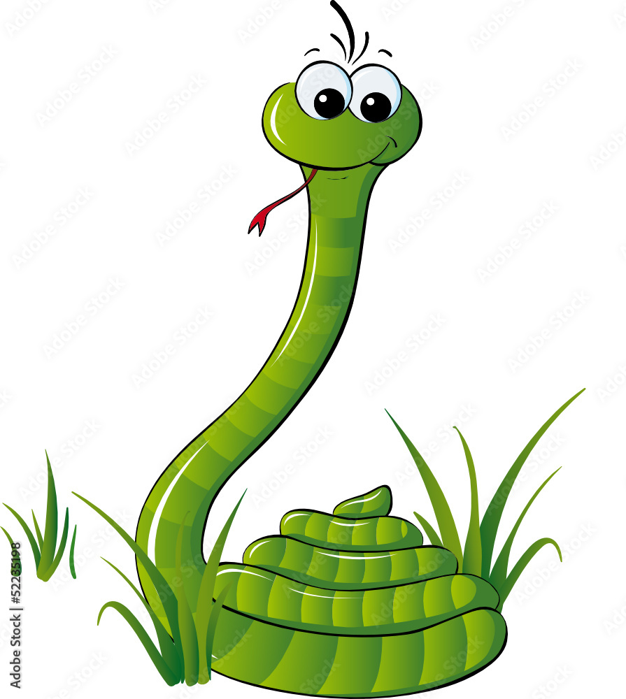 Fototapeta premium Schlange im Gras