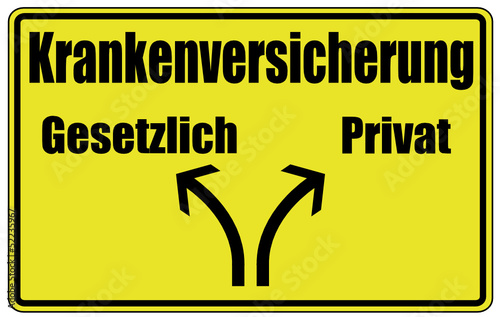 Krankenversicherung Privat Schild  #130511-svg04
