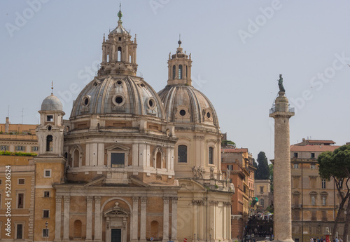Roma, la colonna Traiana e Santa Maria di Loreto