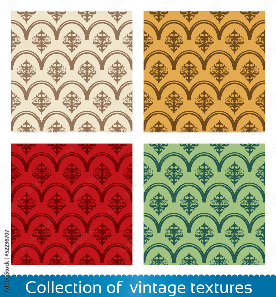 Fototapeta premium Seamless vector abstract vintage pattern.