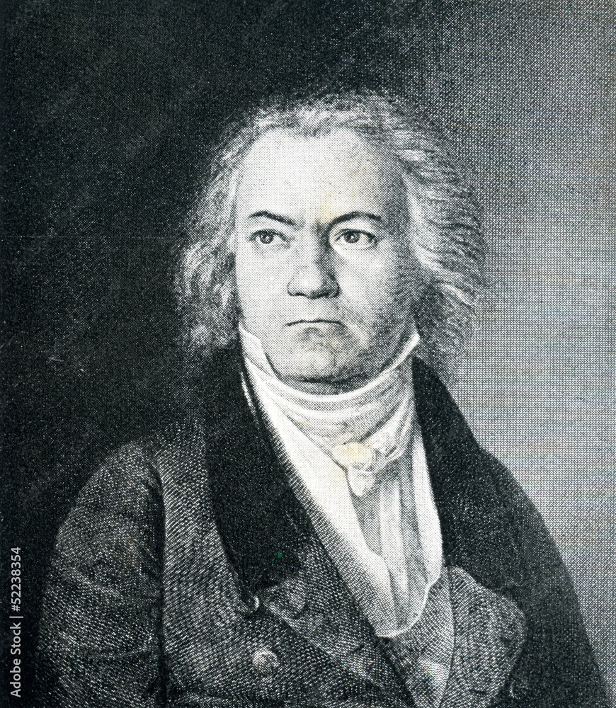 Portrait of german composer Beethoven