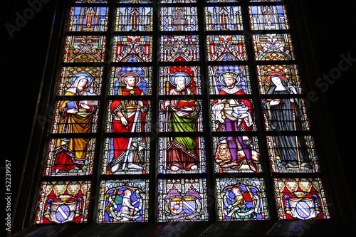 Vitrail de l   glise Notre Dame du Sablon    Bruxelles  Belgique