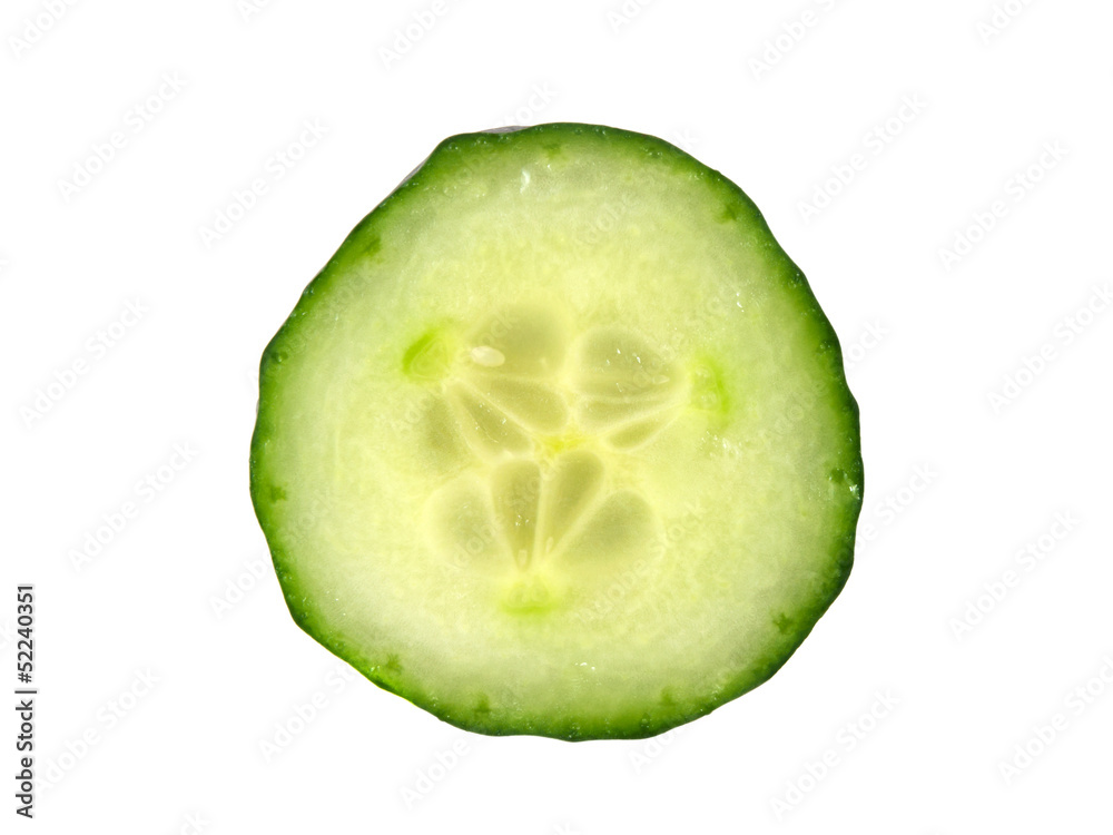 Slice od cucumber isolated on white background Slice od cucumber isolated on white background