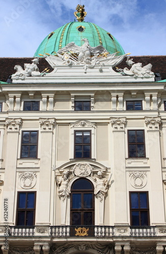 Facade of Hofburg Palace in Vienna, Austria