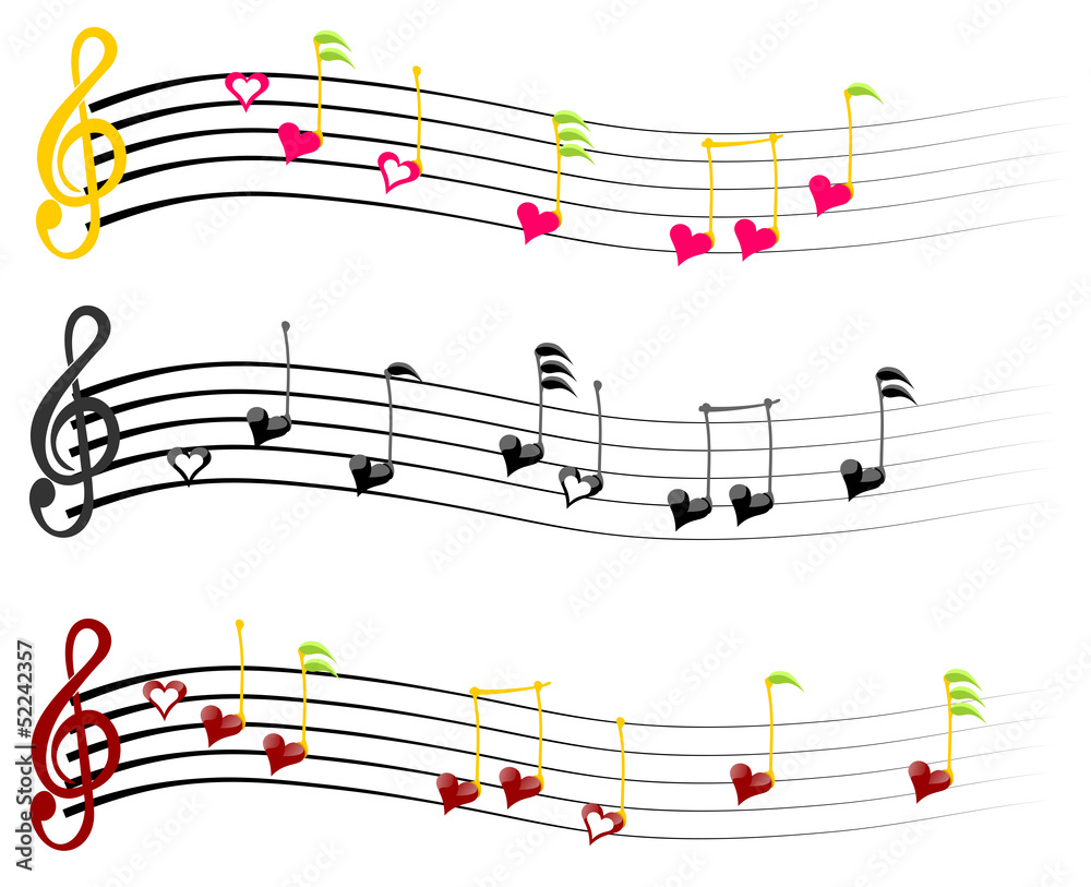 music notes of Love music notes of Love
