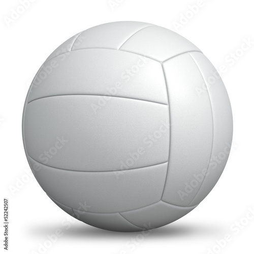 White standard volleyball isolated on white