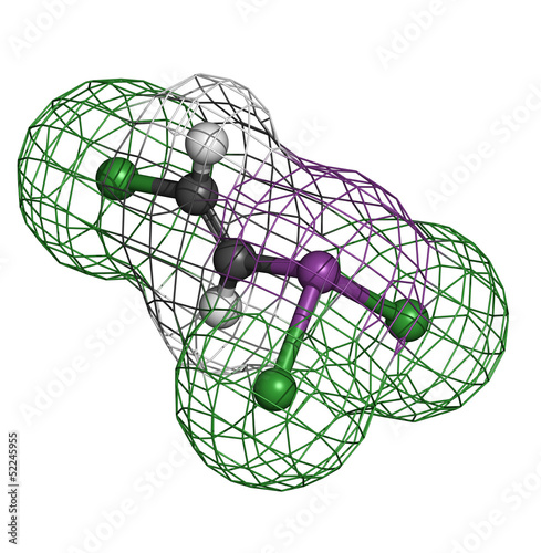 Lewisite chemical weapon molecule. Lewisite is an organoarsenic photo