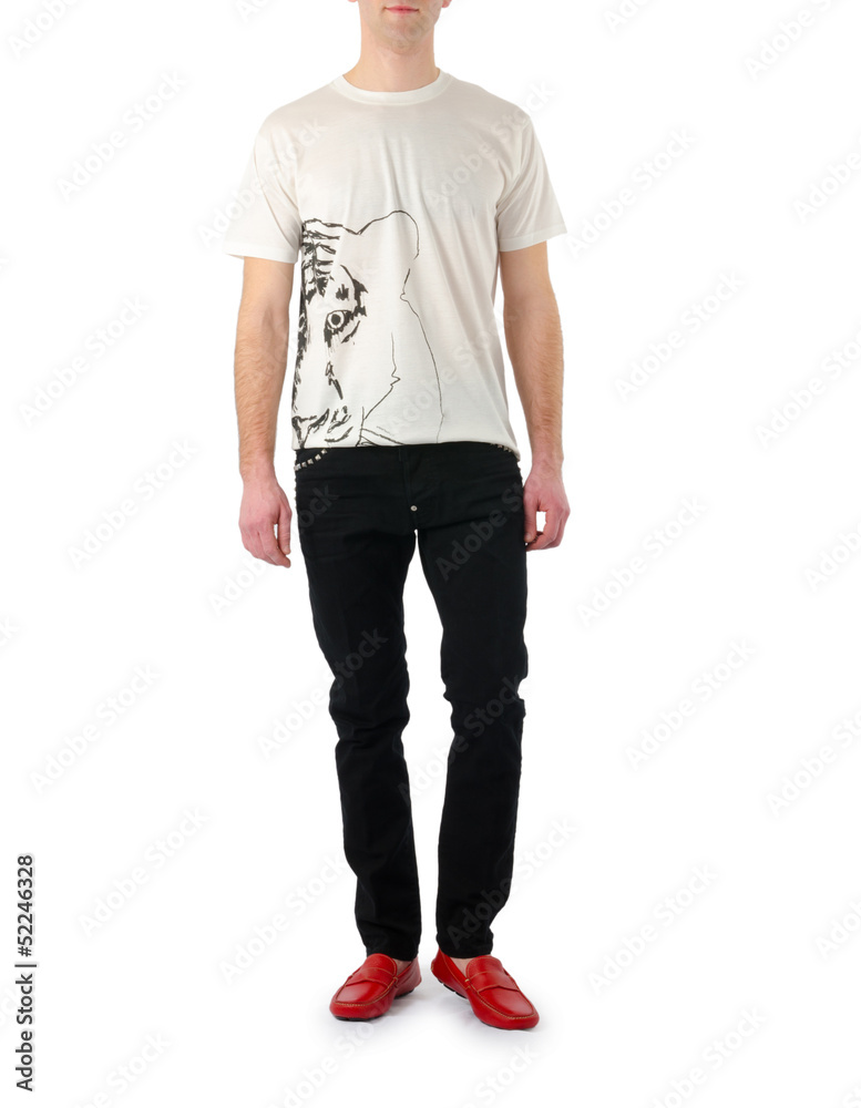 Obraz premium Man in fashion concept on white