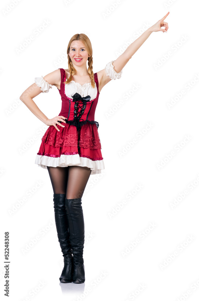 Young woman in traditional german costume