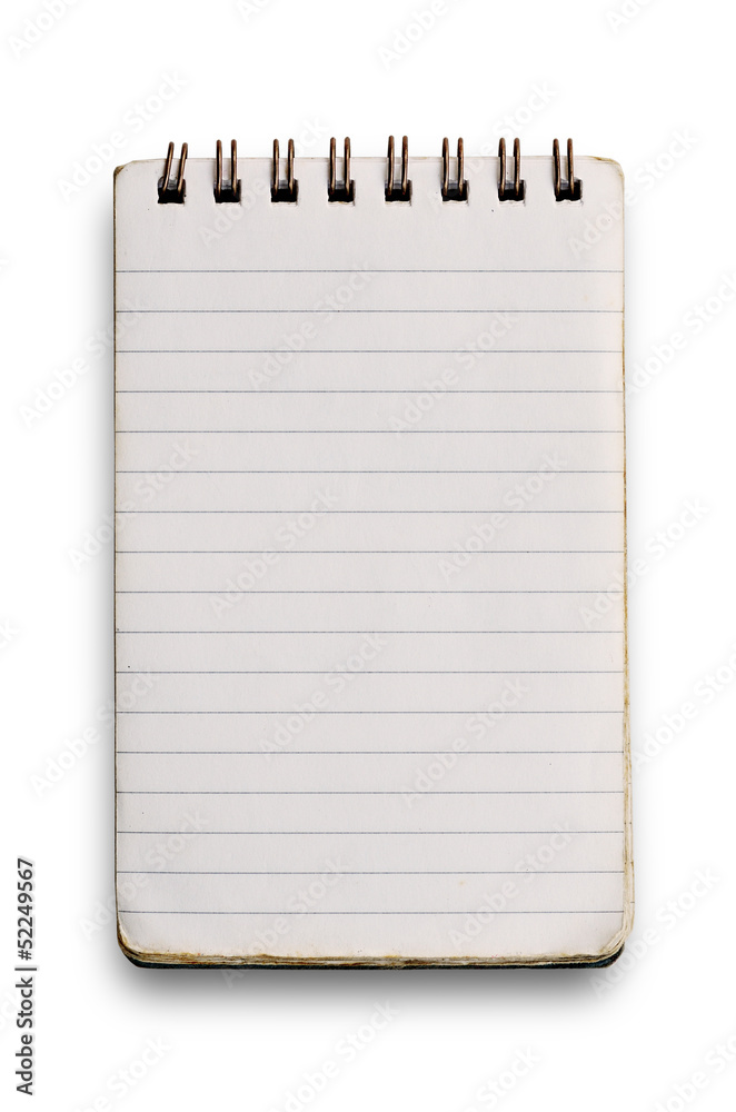 Used notebook isolated on white. Used notebook isolated on white.