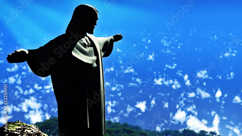 Famous statue of the Christ the Reedemer, in Rio de Janeiro, photo