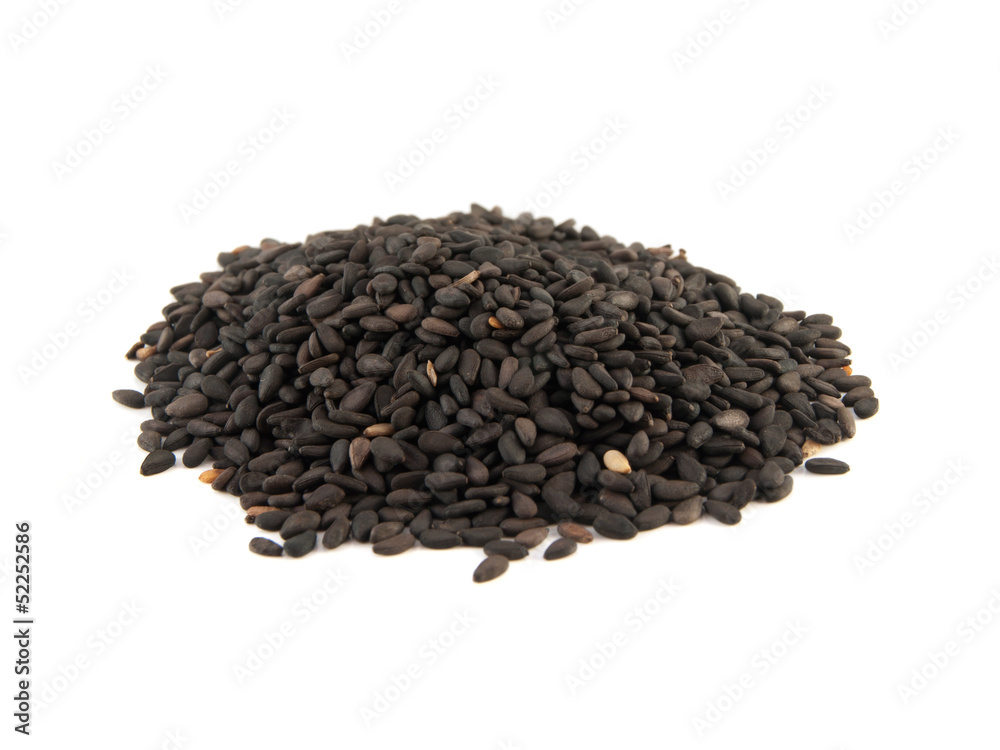 Sesame seeds isolated on white background Sesame seeds isolated on white background