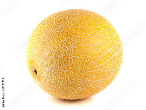 Fotografiet Ripe melon isolated on white background