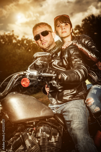 Biker couple