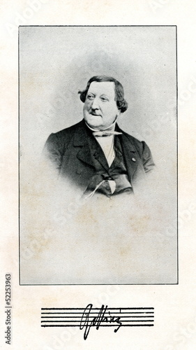 Portrait of italian composer Antonio Rossini photo