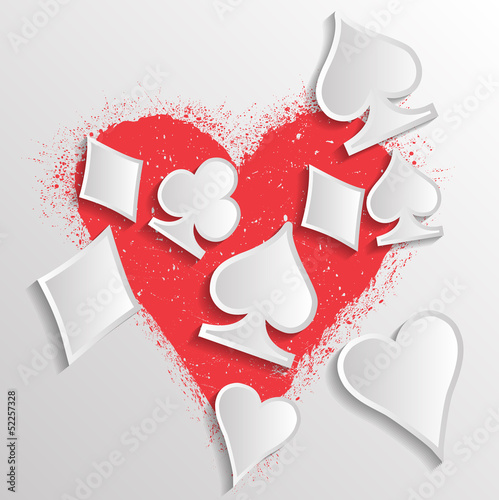Playing cards symbol background