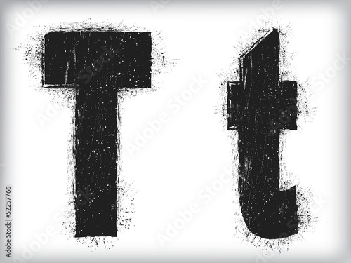 grunge letter