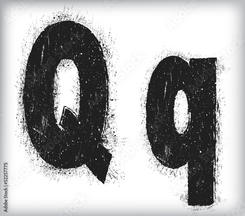grunge letter