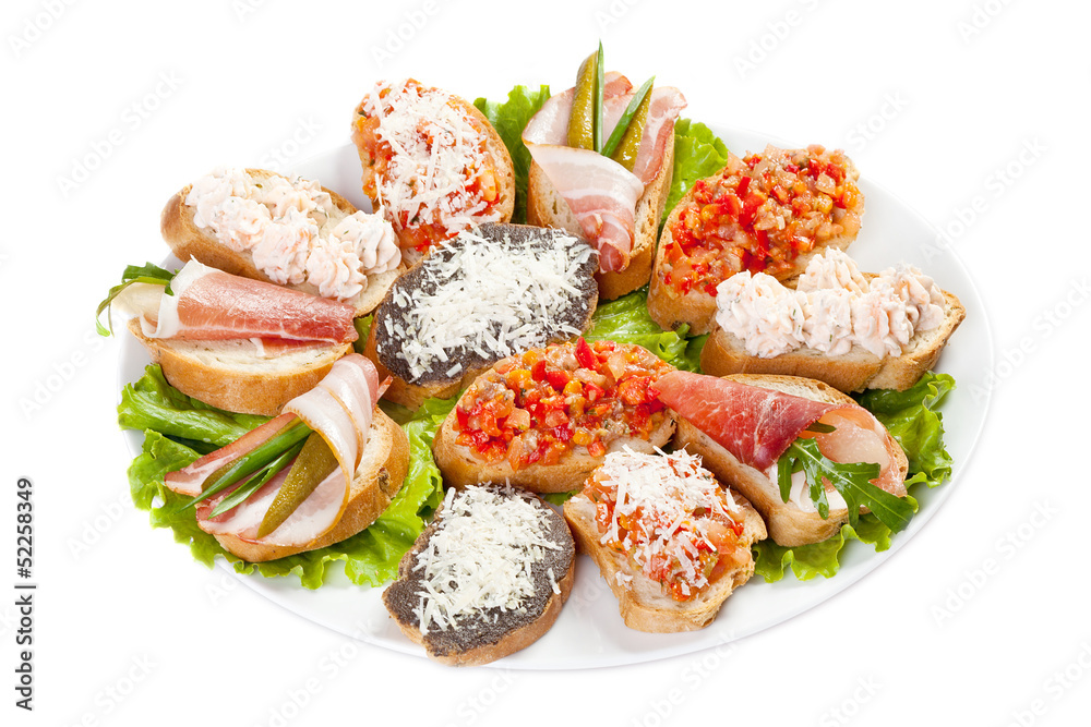 bruschetta on the plate bruschetta on the plate
