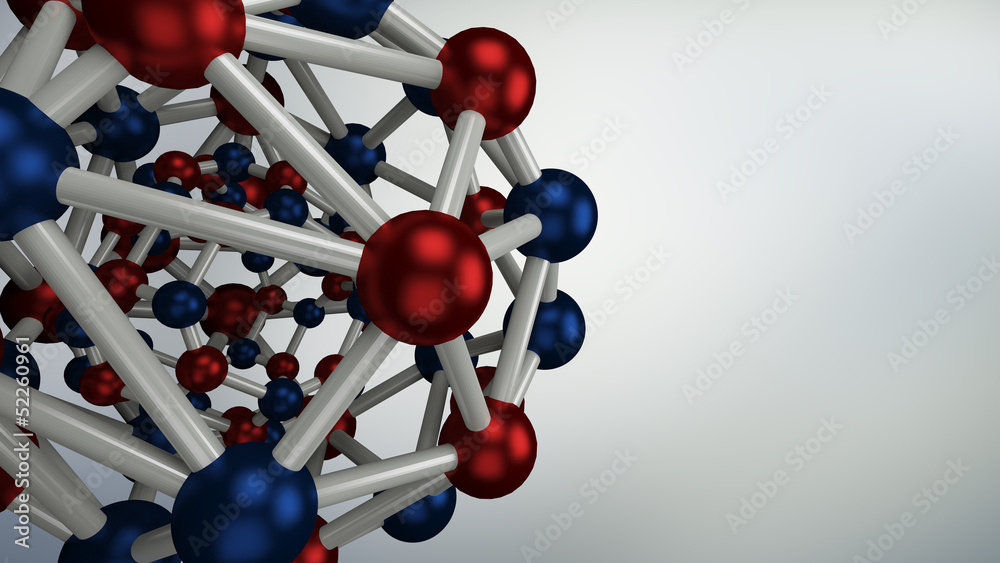 Obraz premium molecules spheres