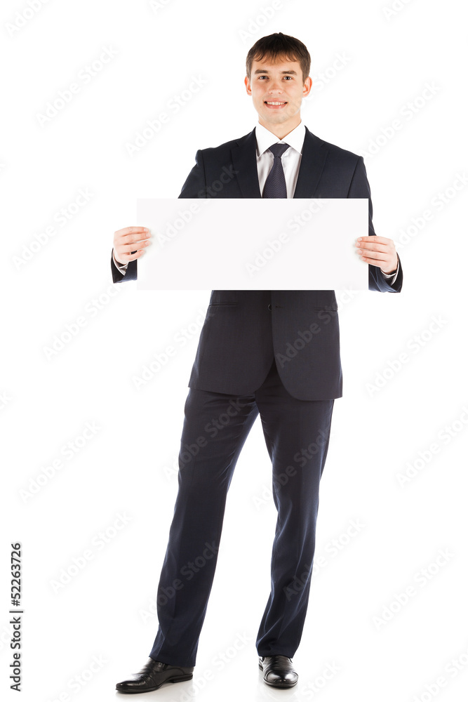 Portrait of a business man isolated on white background