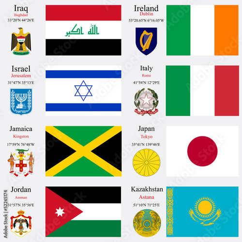 world flags and capitals set 11