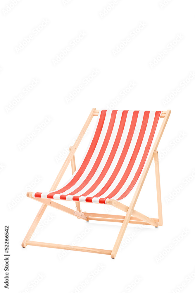 Sun lounger in stripes