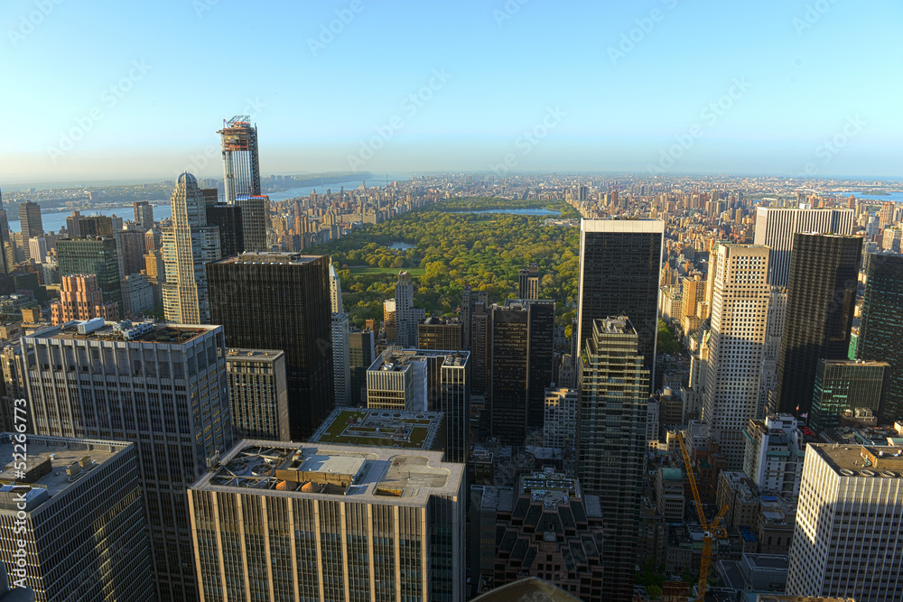 Manhattan Upper Town and Central Park, New York City