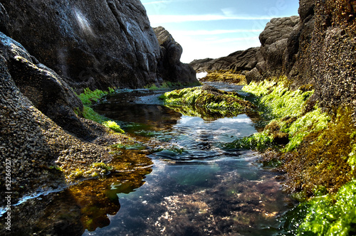 Colorful rock formations near the beach  ( Greece)
