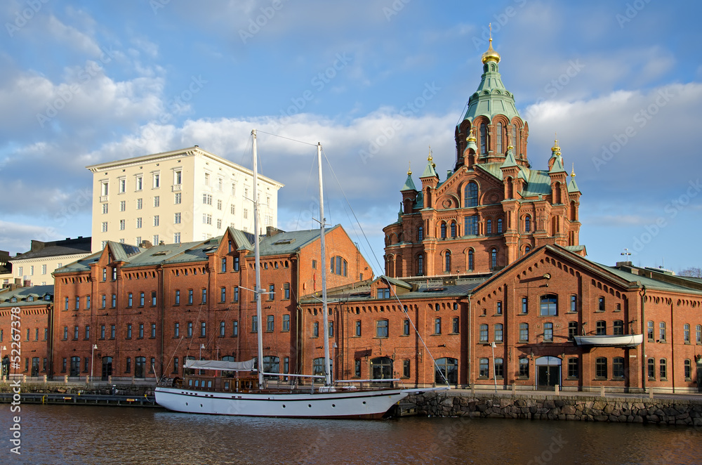 Obraz premium Helsinki at sunset.