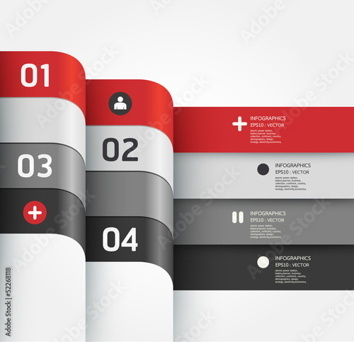 Modern Design template / can be used for infographics / numbered