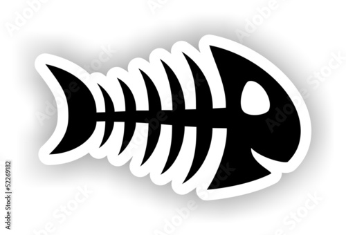 black fish bone stickers