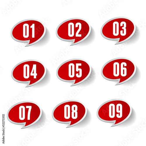 Numbers set. Vector