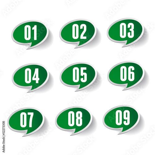 Numbers set. Vector