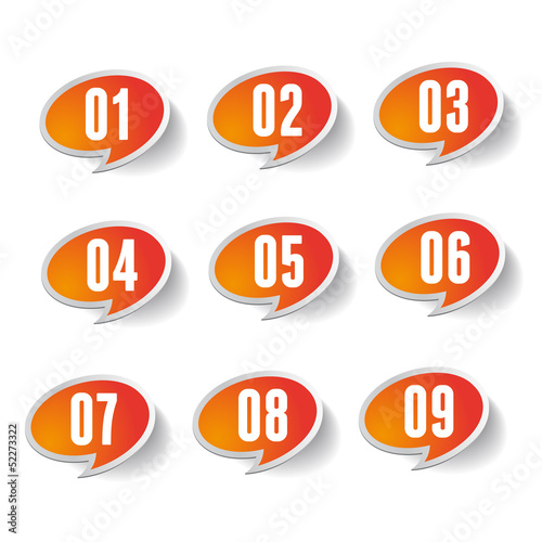 Numbers set. Vector