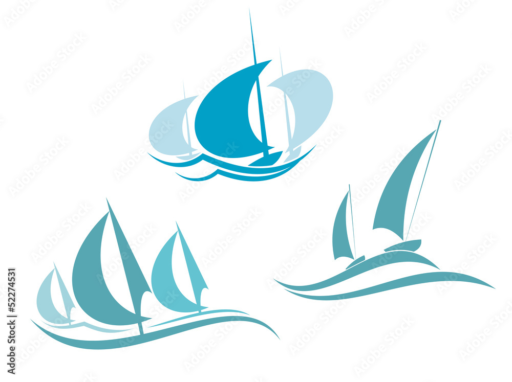 Fototapeta premium Yachts and sailboats