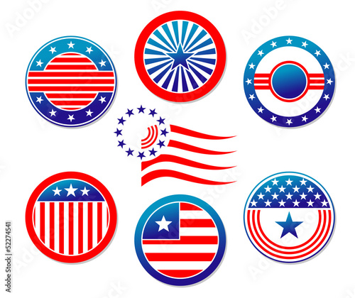 American national banners and symbols