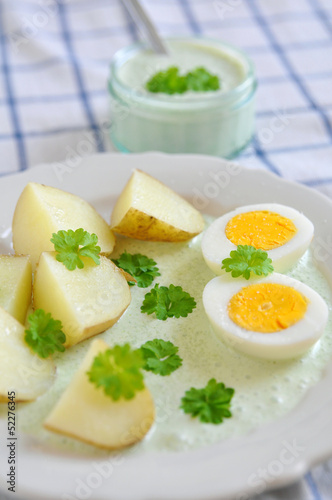 Frankfurter grüne Soße mit Kartoffel und Ei
