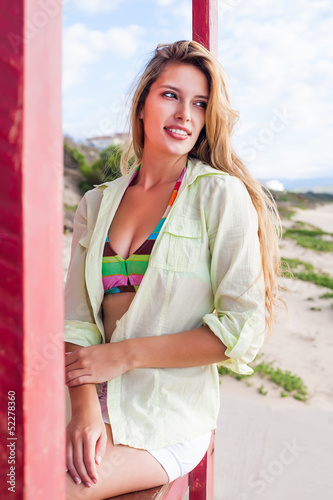 Pretty woman on beach
